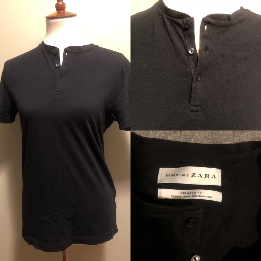T-shirt Zara size s basic color black